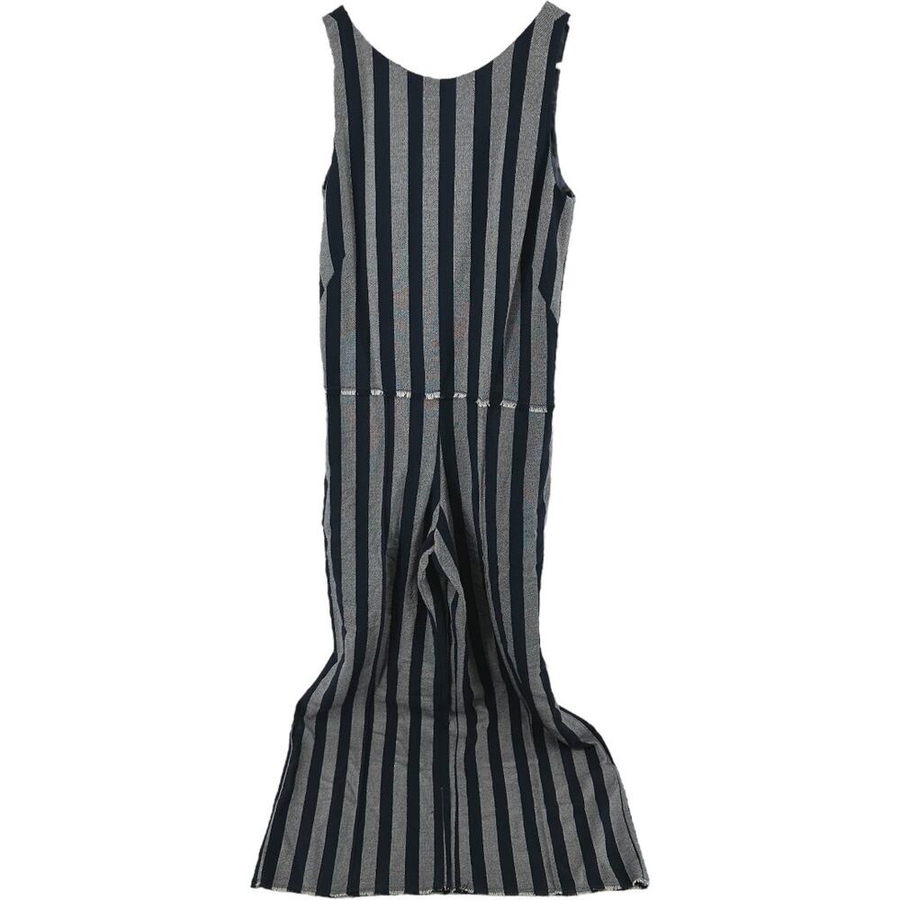 Golden Goose Norma Jumpsuit Striped Relaxed Wide Leg Navy Blue Gray S NWT